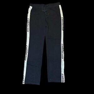 Hollister Black Joggers with White California Side Stripes